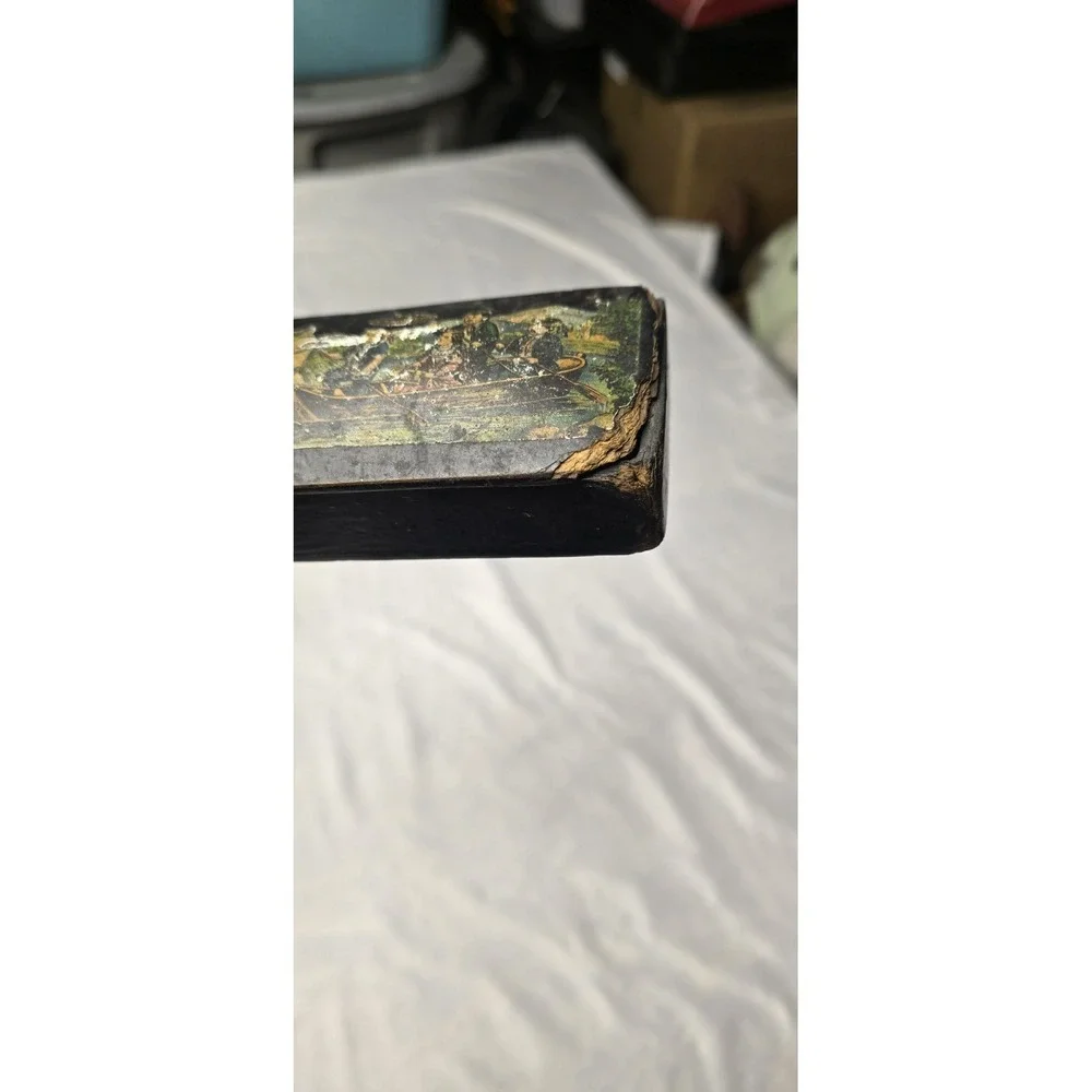 Vintage Chinese Wooden Pencil Case
